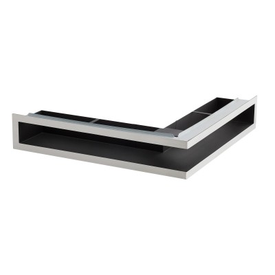 Sarok inox szellőzőrács beépítő kerettel Sarok inox szellőzőrács beépítő kerettel