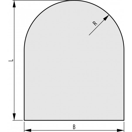 Átlátszó üveg alátétlap 100 x 100 cm r 500 kerekített