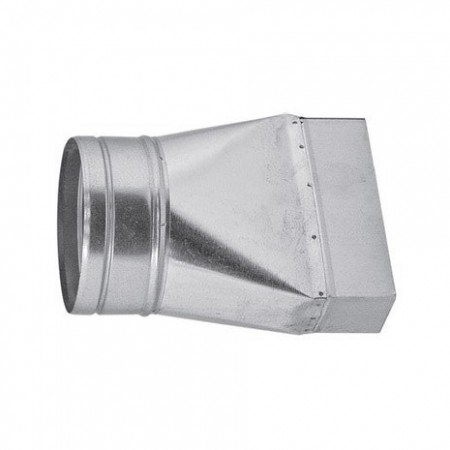 Fém laposcsatorna vízszintes átalakító 200 x 90 / 125 Ø